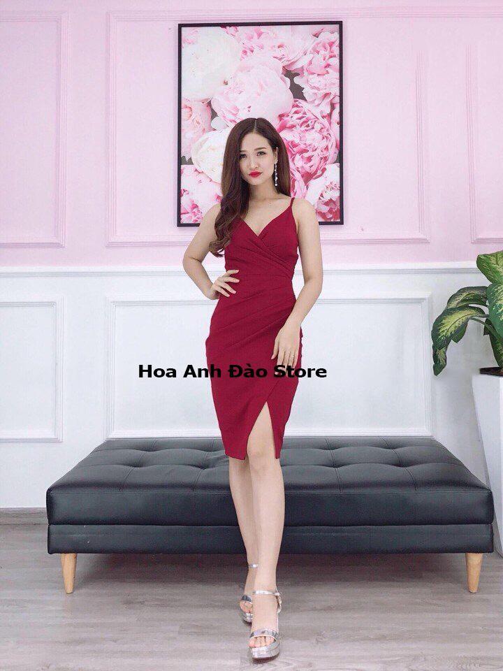 [HCM]Đầm 2 Dây Ôm Body Xẻ Tà Thời Trang PT Shop