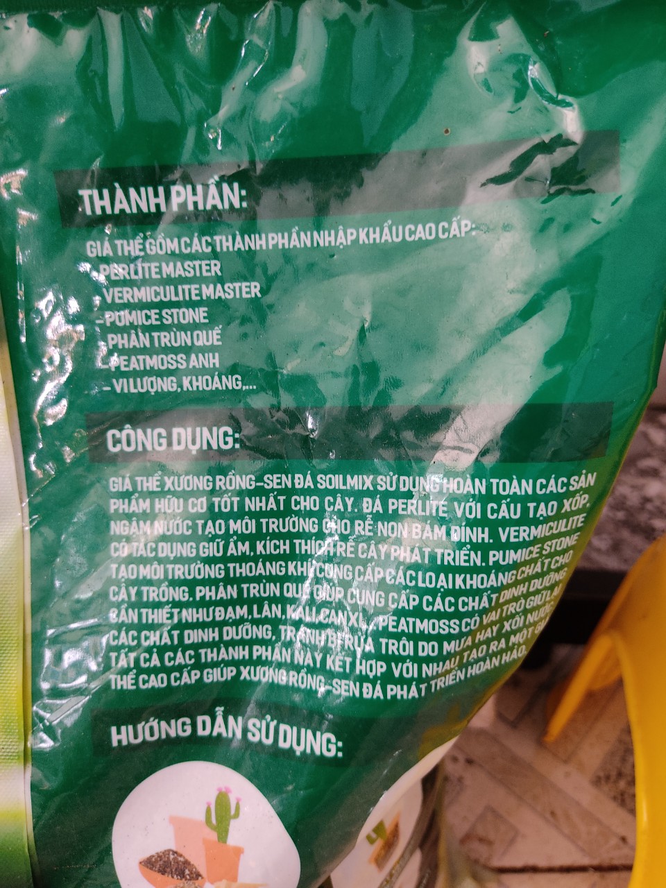 Đất trồng sen đá - xương rồng Soilmix 6kg