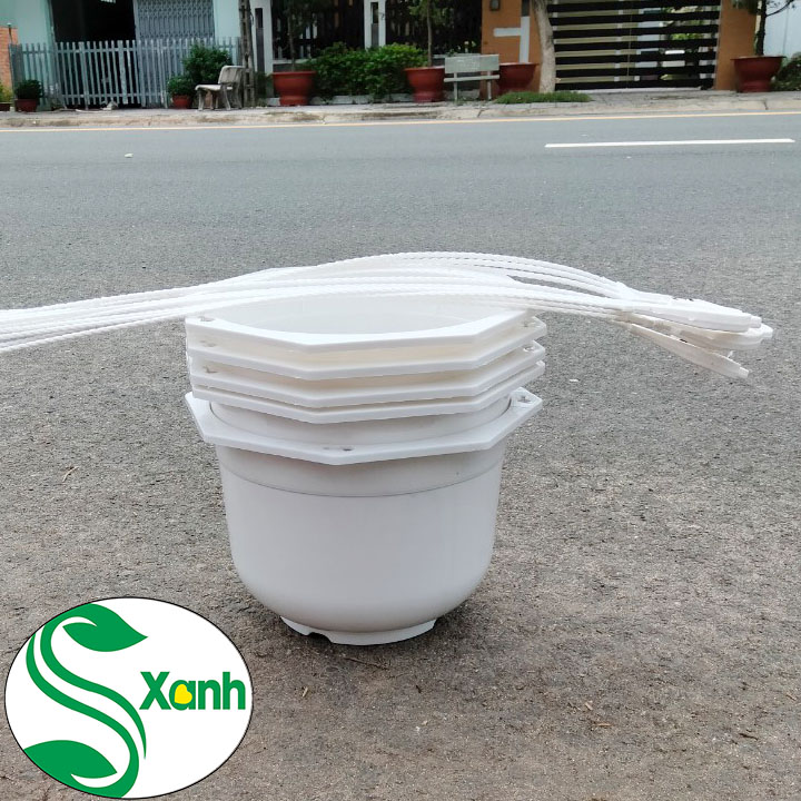 Chậu nhựa treo - combo 10 chậu 21x15cm