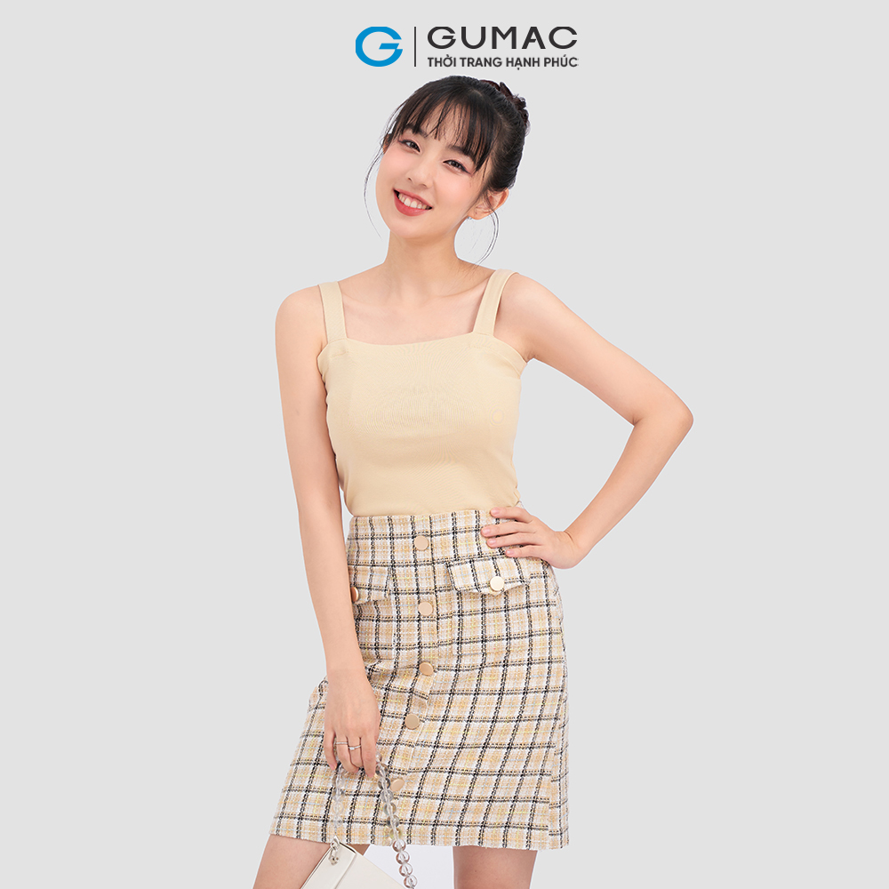 Chân váy phối nút VC12069 thời trang GUMAC