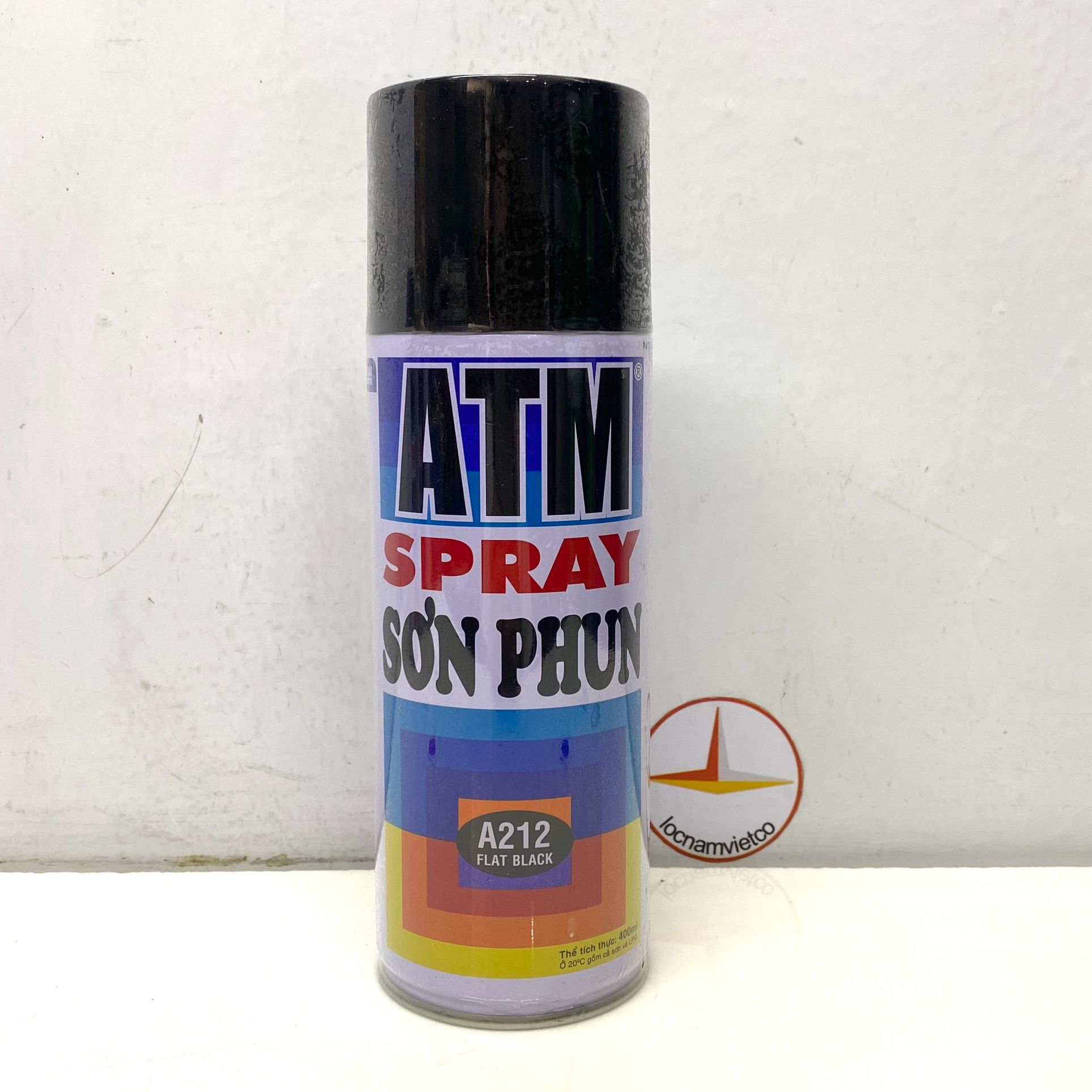 Sơn xịt ATM màu đen mờ A212