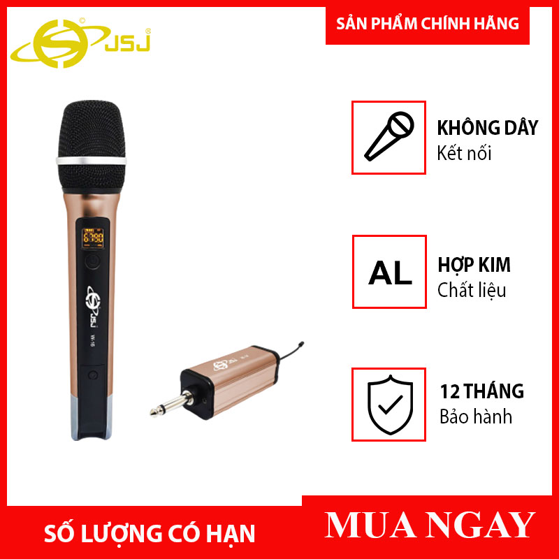 [HCM]Micro Karaoke Không Dây Cho Loa Kéo JSJ  W-16