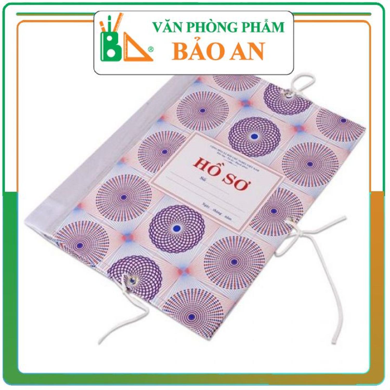 Cặp hồ sơ 3 dây giấy gáy vải 10 cm - văn phòng phẩm bảo an