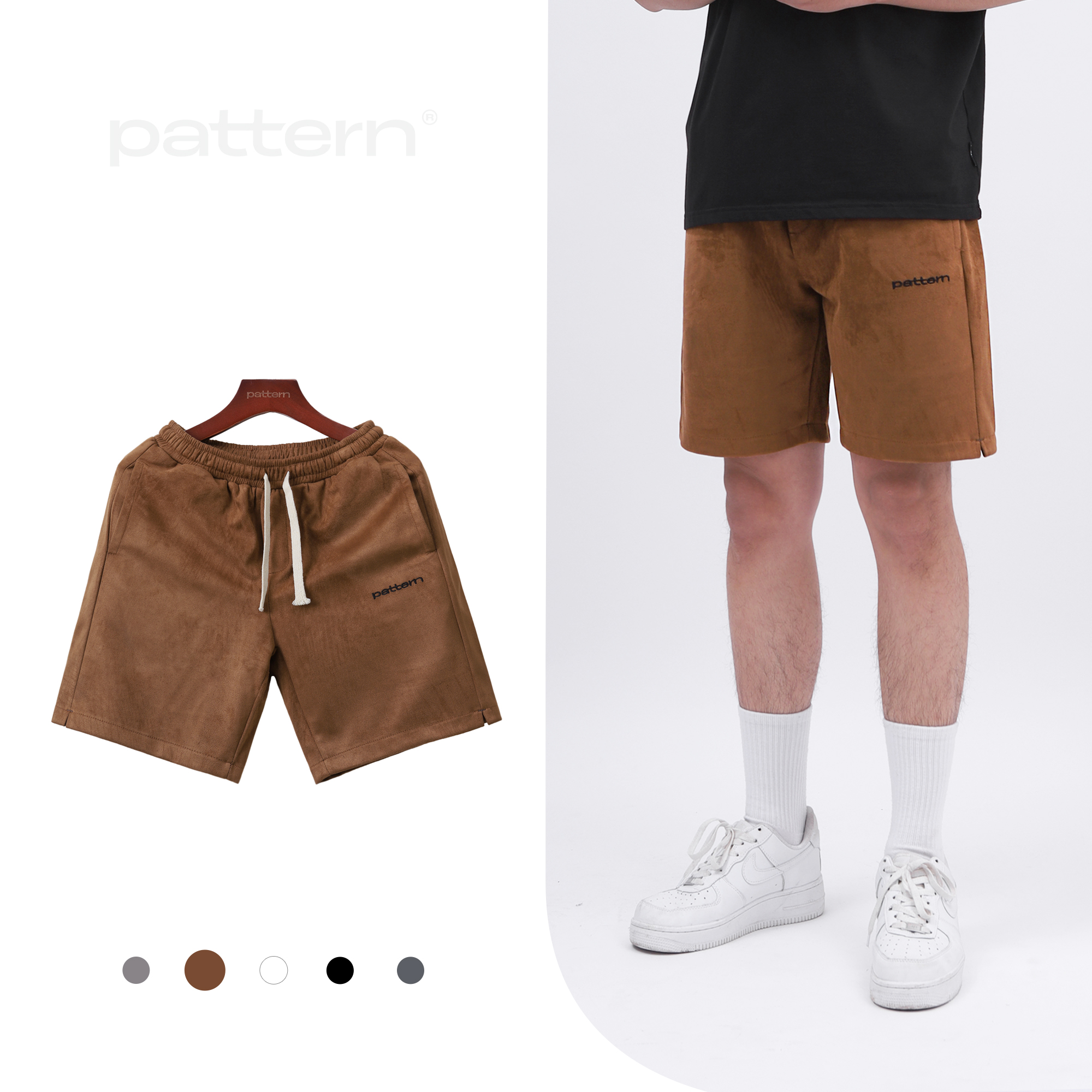 Quần short da lộn basic PATTERN PQ017