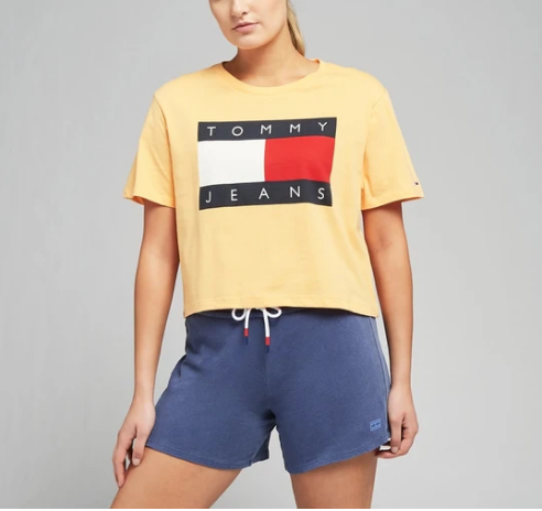 Áo thun croptop Tommy Size XS (45-53kg)