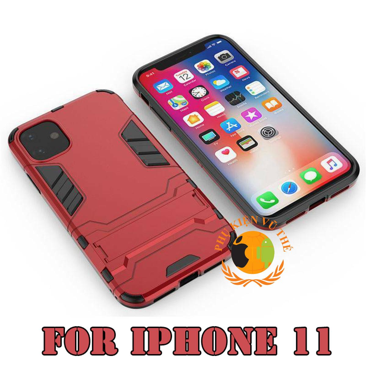 Ốp Lưng Chống Sốc Iron Man Cho Apple iPhone 11 Có Dựng Lưng