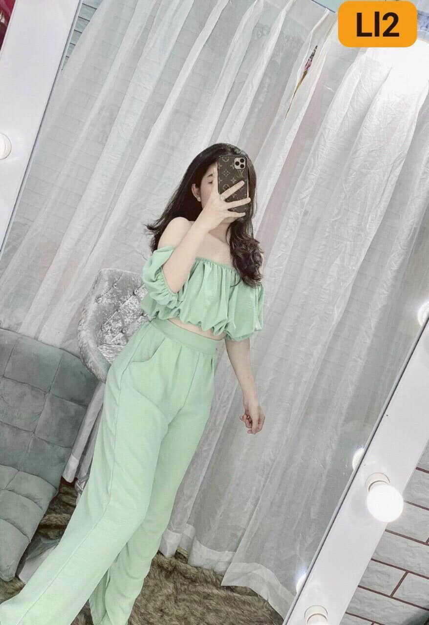 SÉT VOAN TRỄ VAI QUẦN SUÔNG SIÊU DỄ THƯƠNG