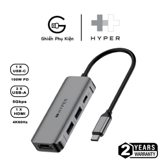 Cổng Chuyển HyperDrive USB-C HUB HDMI 4K60HZ 4-IN-1 - HD41 thumbnail