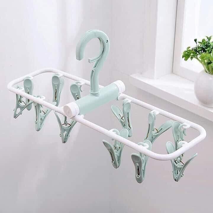 Móc chùm phơi quần áo 12 kẹp