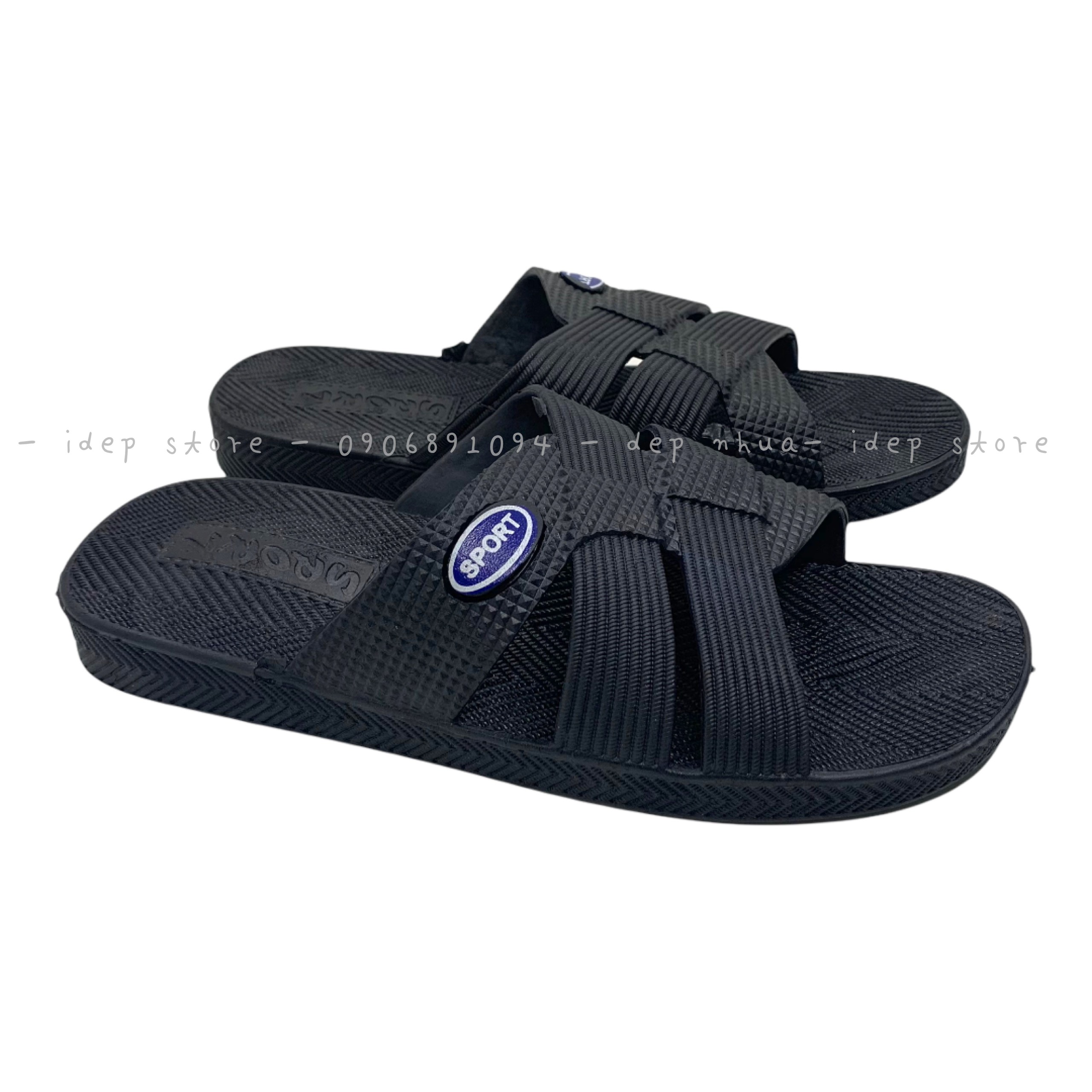 [HCM] Dép nhựa quai chéo nam nữ đi trong nhà tắm, văn phòng chống trơn iDÉP - DL048