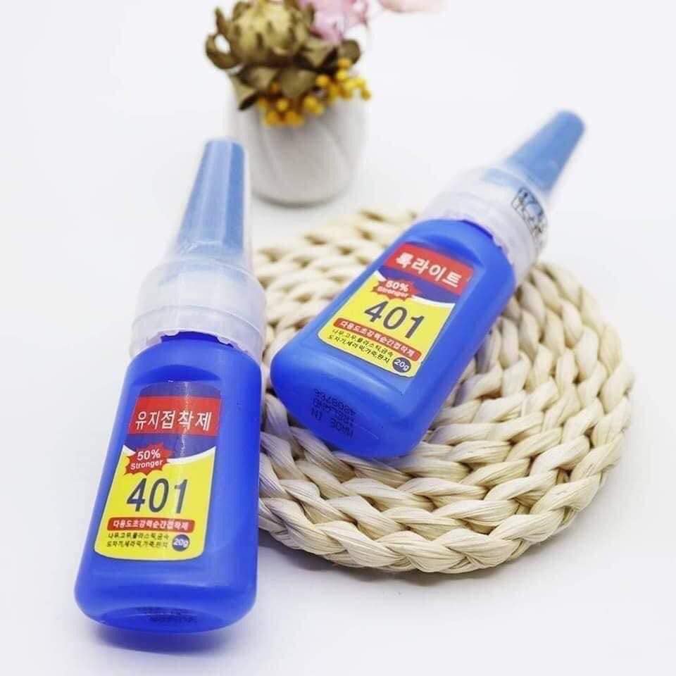 Keo gắn đá 401 , Keo dán móng úp siêu trắc