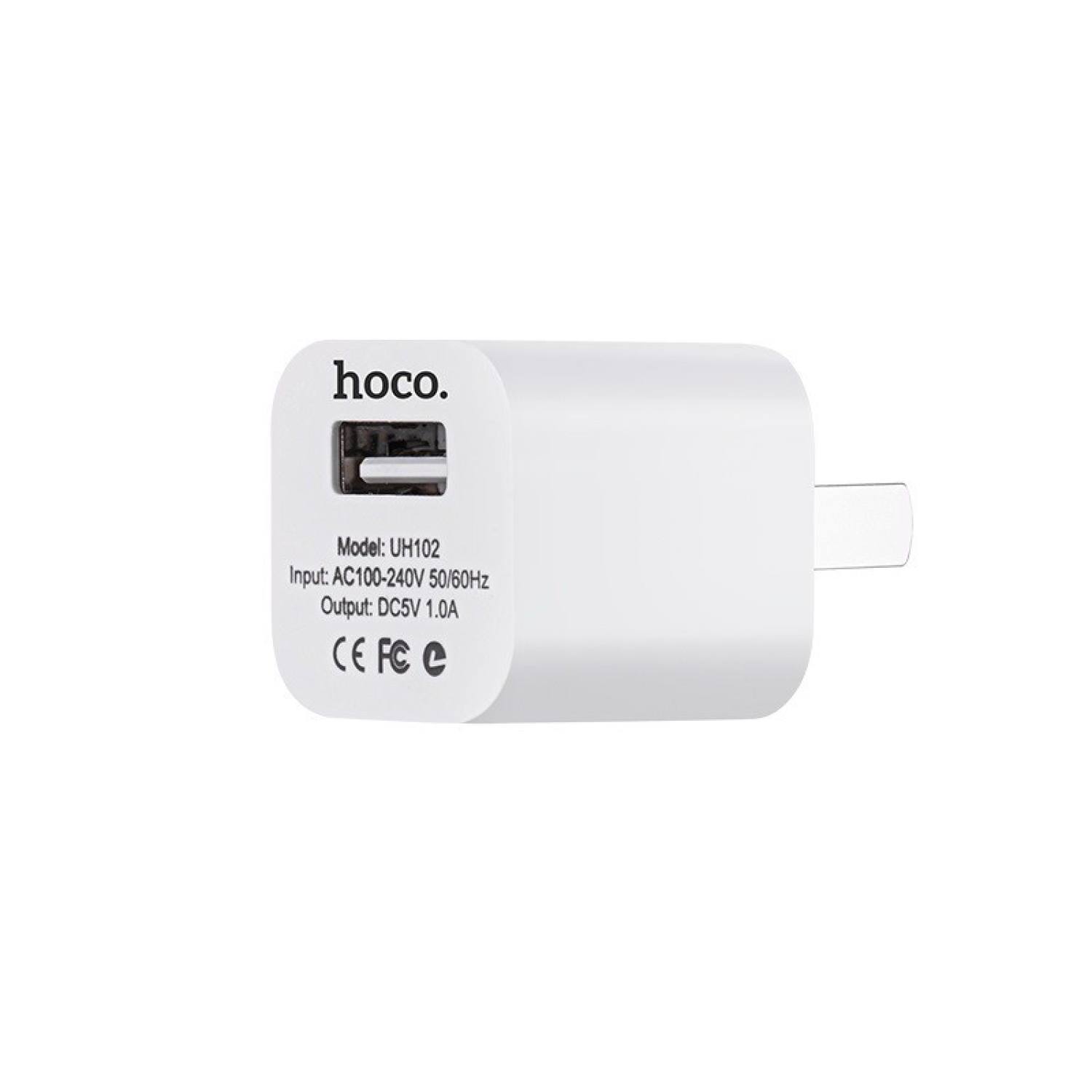 Củ sạc 1A Hoco UH102, cóc sạc dùng cho iPhone, iPad, Android - Chính hãng