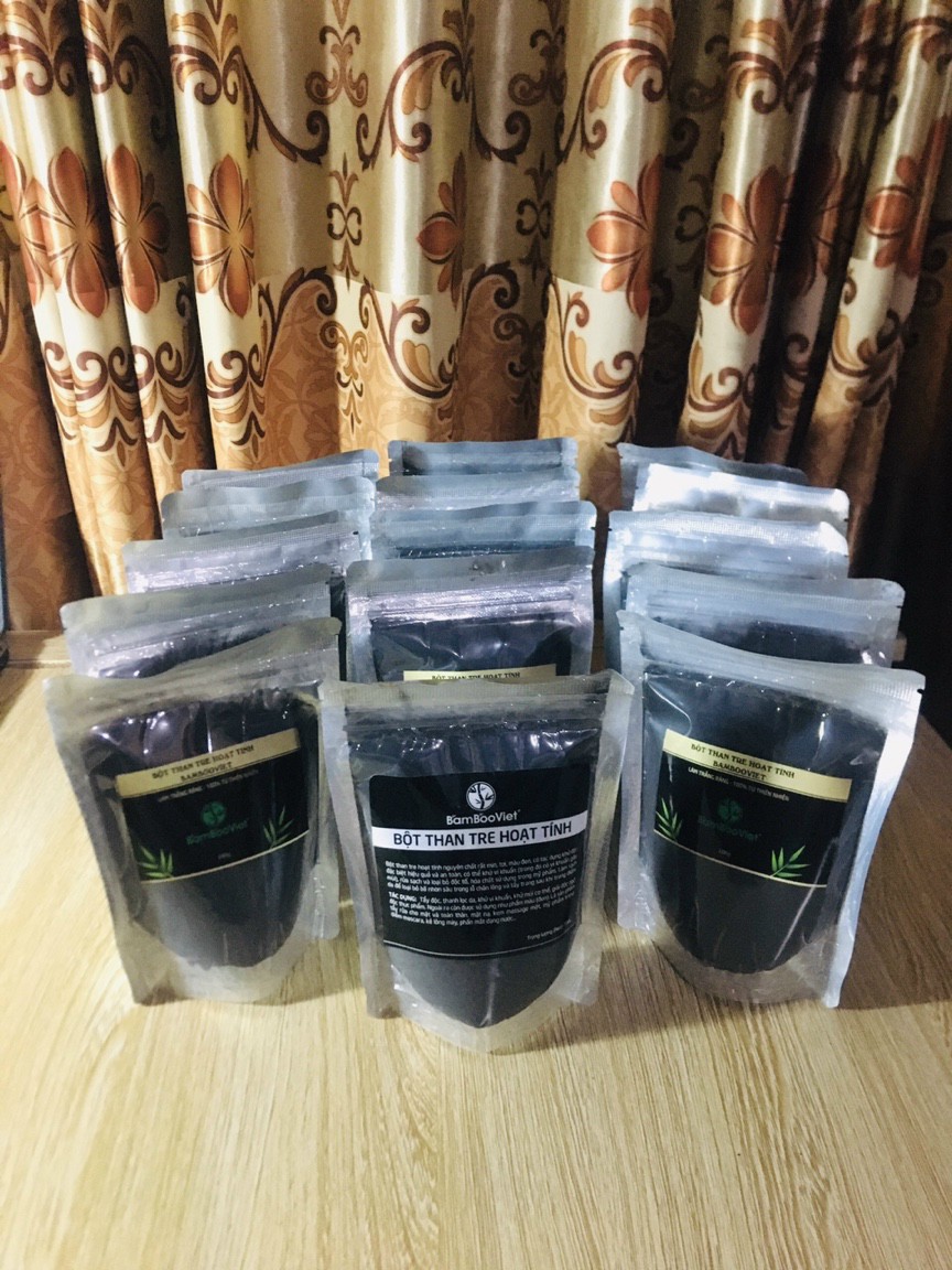 Bột Than Tre Hoạt Tính Trắng Răng (100g)