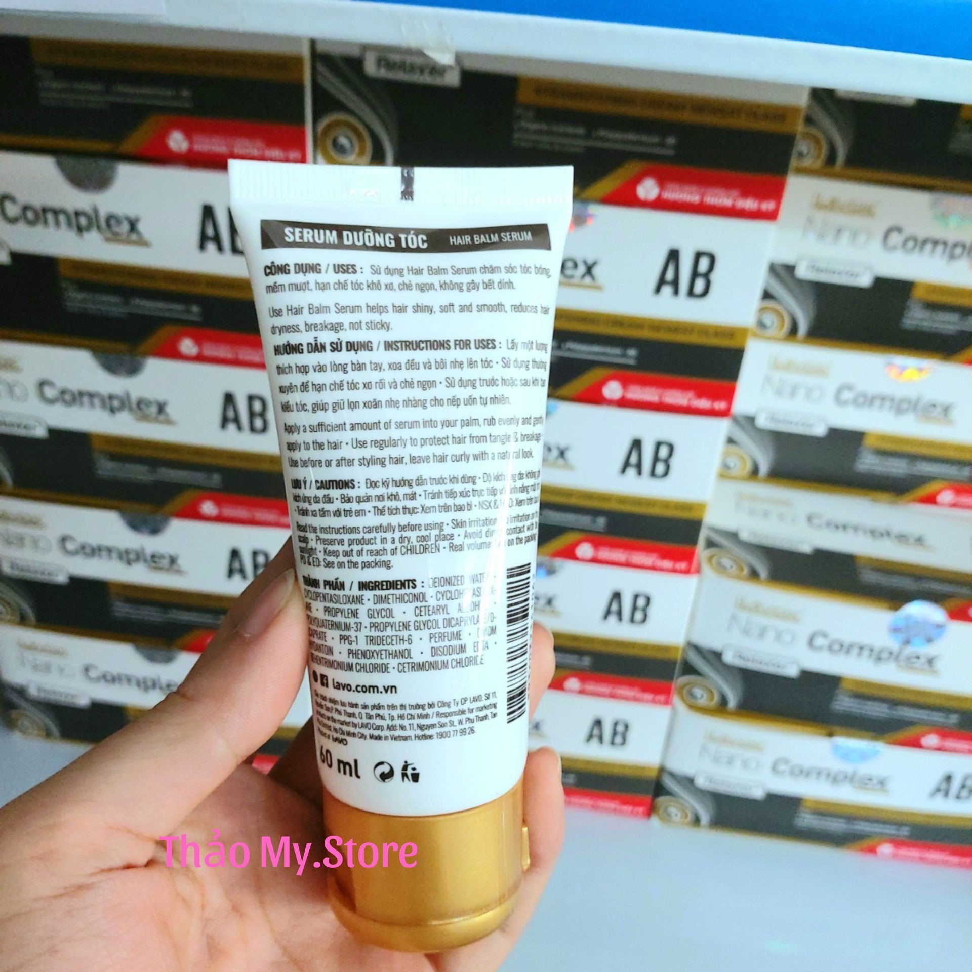Tinh dầu bóng (serum dưỡng tóc) giữ nếp tóc siêu đàn hồi Lavox 75ml & 60ml