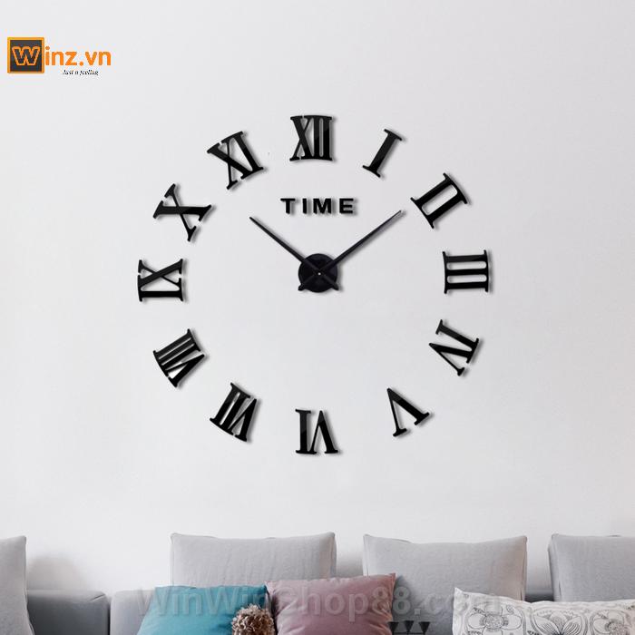 Đồng hồ dán tường số La Mã V.2