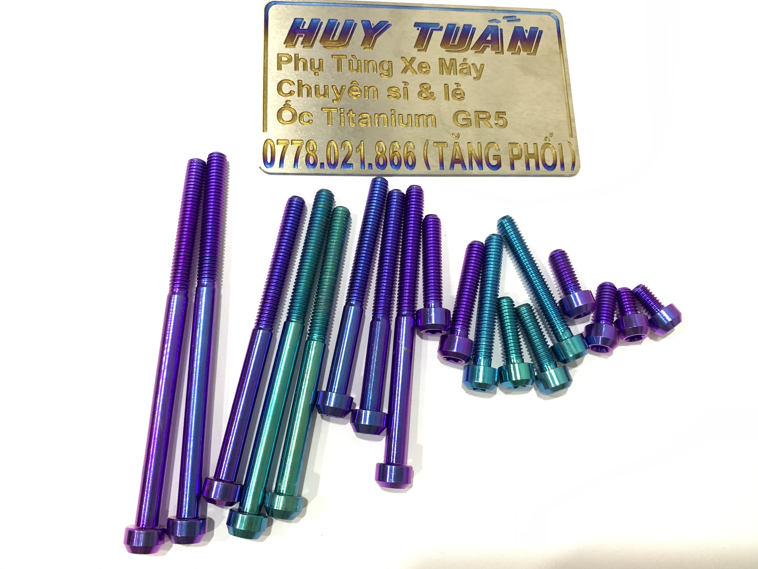 Ốc lốc máy Sirus Titan Gr5 cho Yamaha Sirus Fi Sirus XC