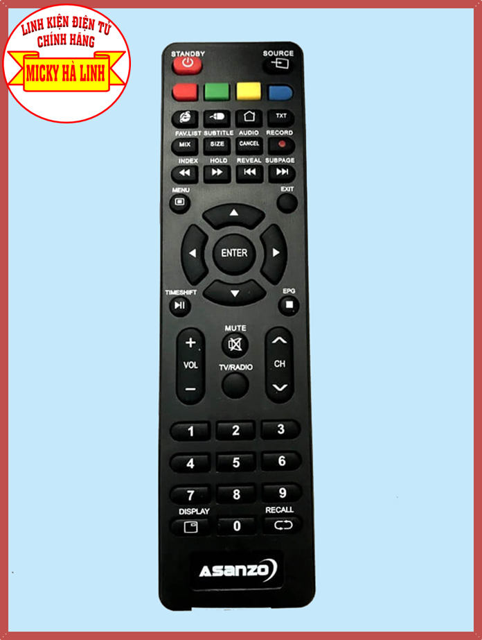 Điều khiển remote tivi asanzo