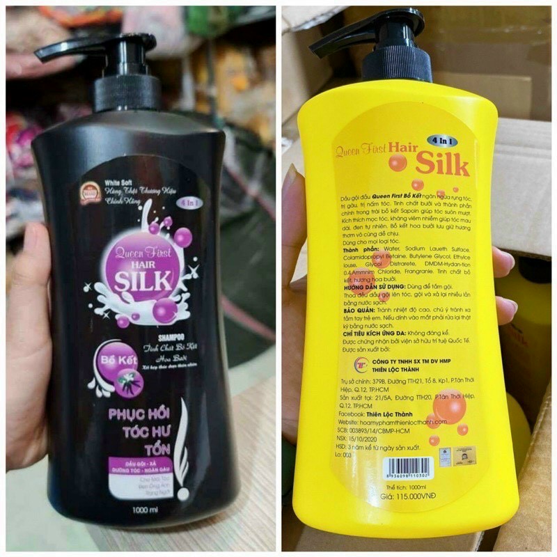 Dầu Gội Bồ Kết SILK 4in1 chai 1000 ml
