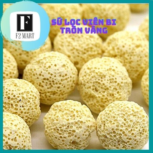 Vật Liệu Lọc Sứ Bi Tròn Vàng 100Gr