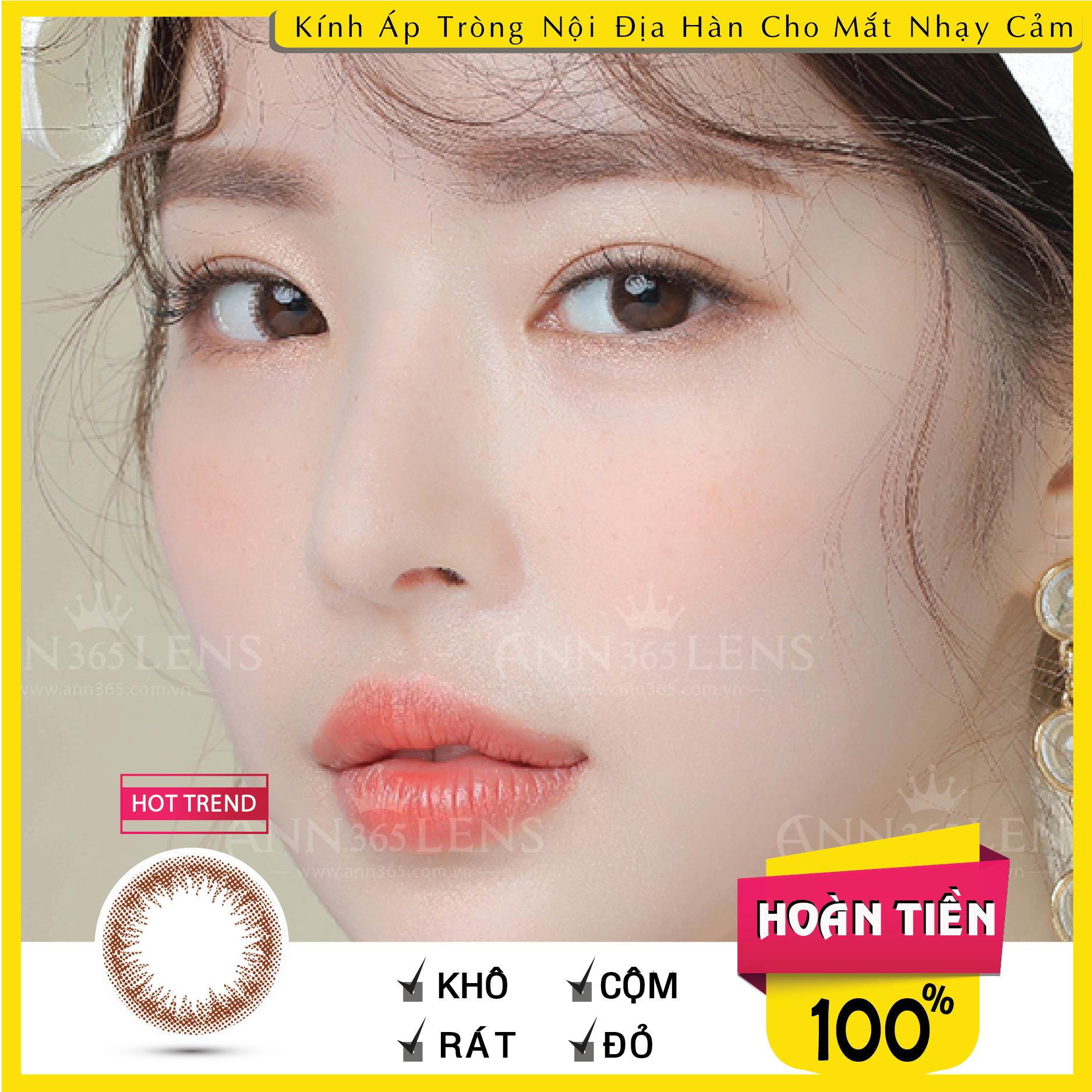 [𝗡𝗮̂𝘂 𝗛𝗮̣𝘁 𝗗𝗲̉] Áp Tròng ANN365 Loại 1 Ngày Cho Mắt Nhạy Cảm Ann Silian, Thoải Mái Đeo Suốt 24H Silicone Hydrogel