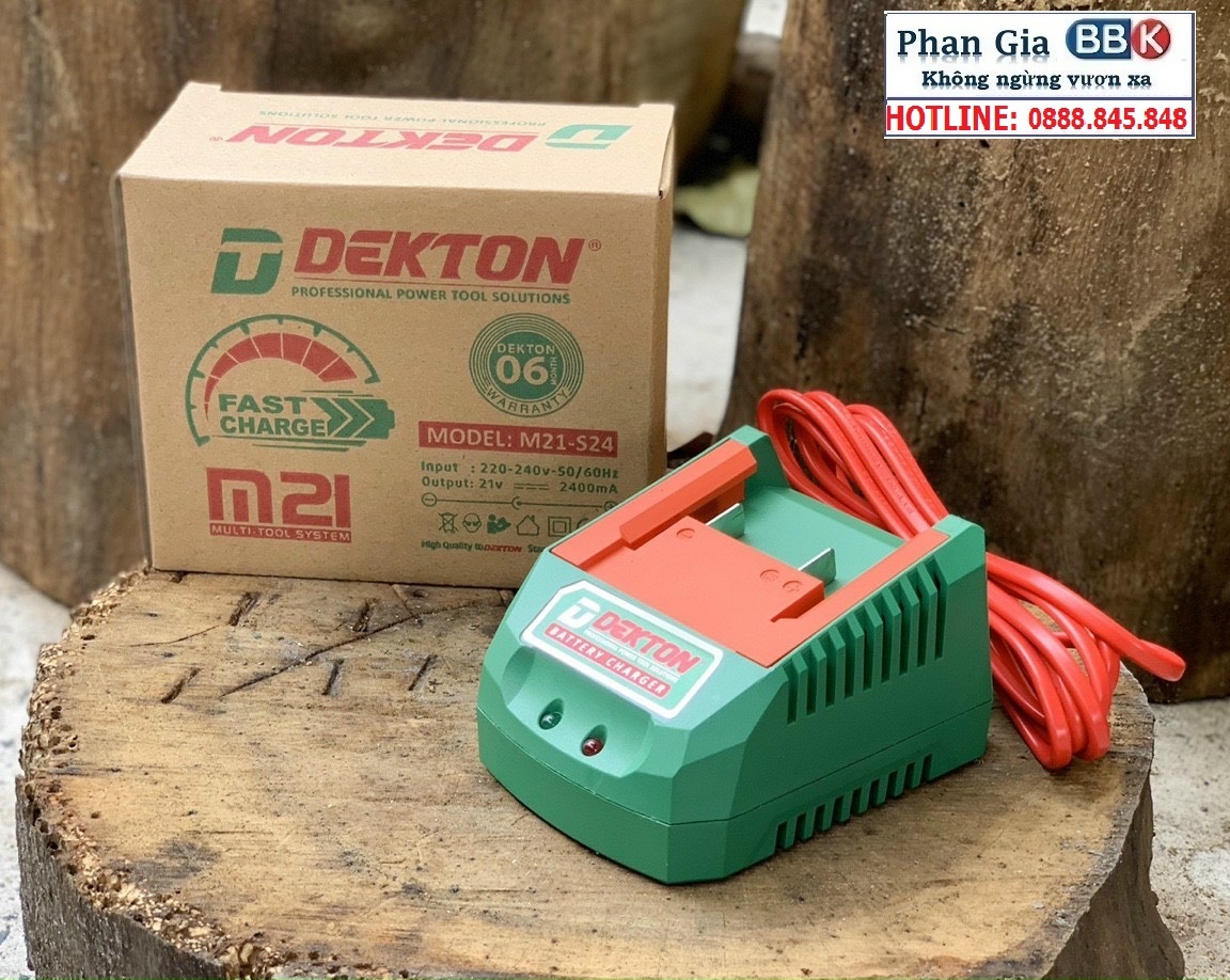 Sạc pin dekton 21v chân m21-s24