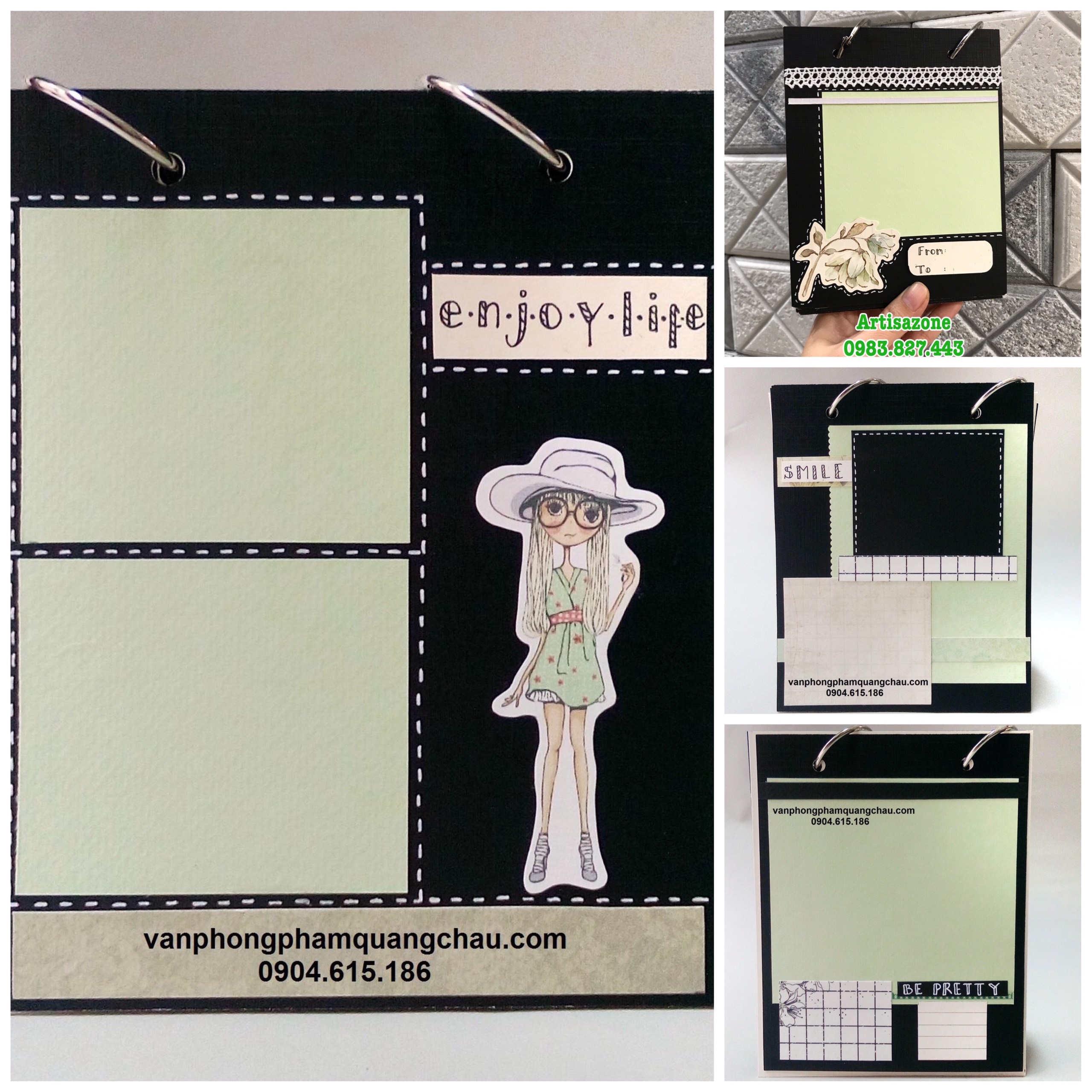 Album ảnh dán - Scrapbook handmade mini (Đọc kỹ mô tả từng sản phẩm)