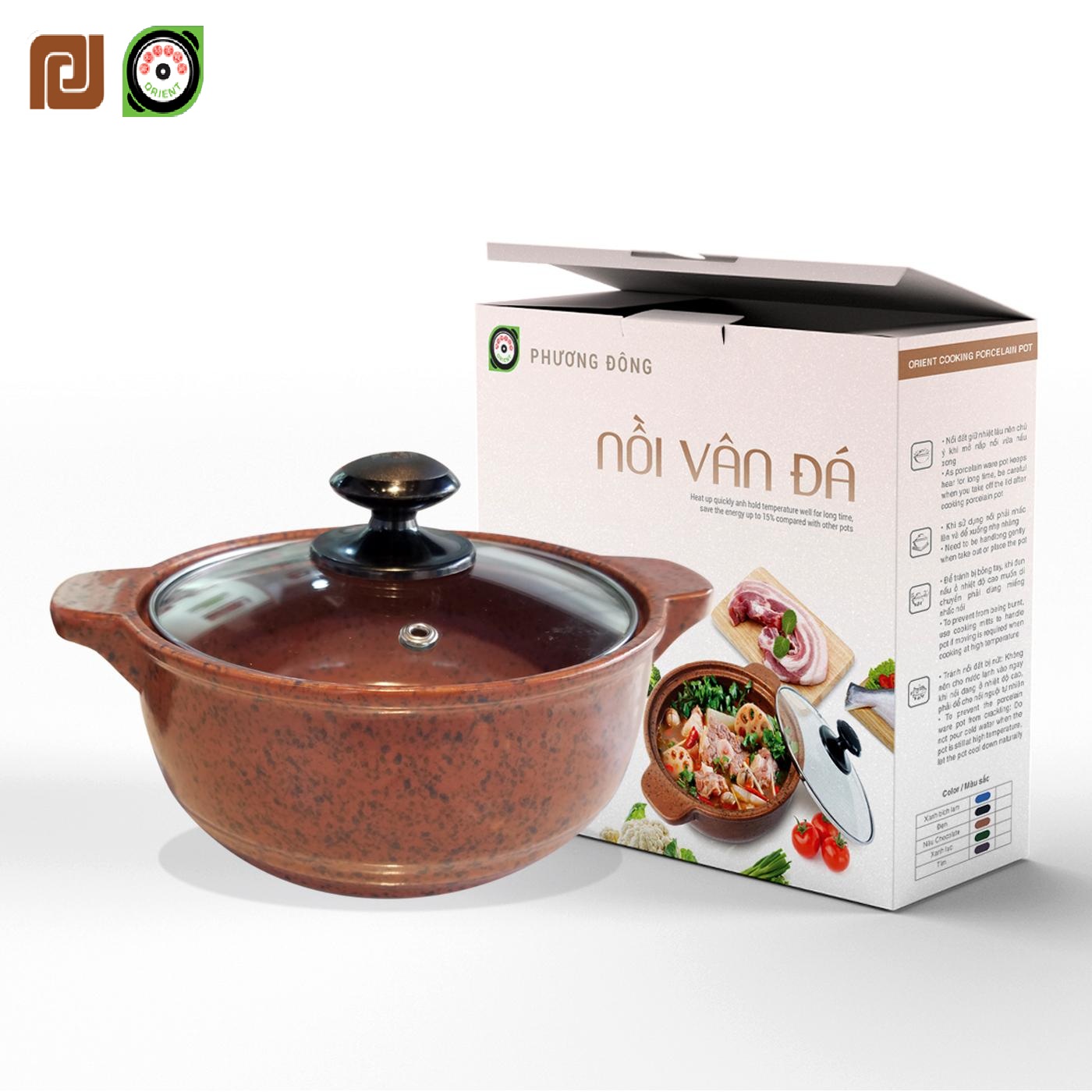 Nồi sứ sâu vân đá Phương Đông PDVS-2.5L