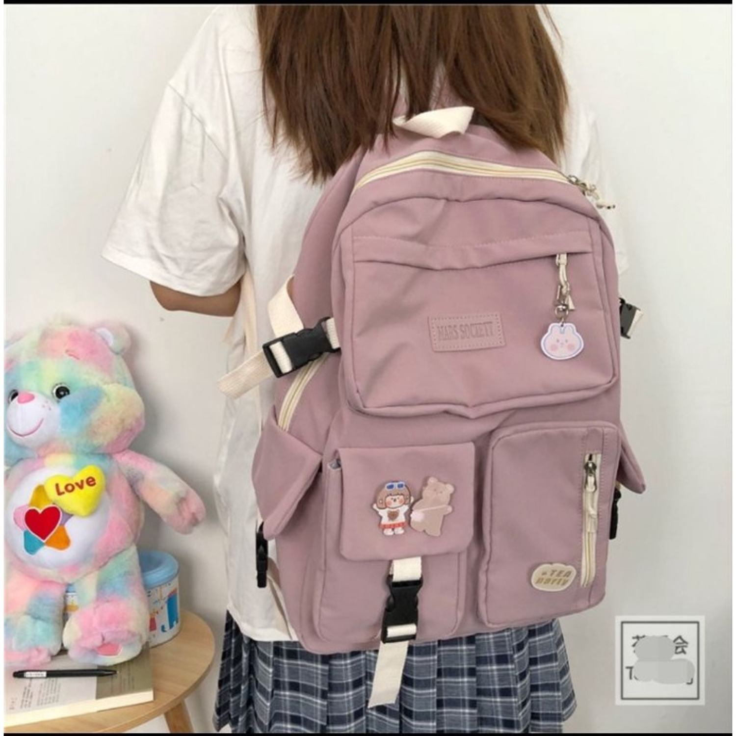Balo nữ mẫu mới dễ thương (kèm 2 sticker)