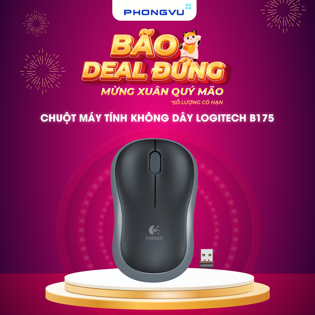 Chuột máy tính không dây Logitech B175 - Bảo hành 36 tháng