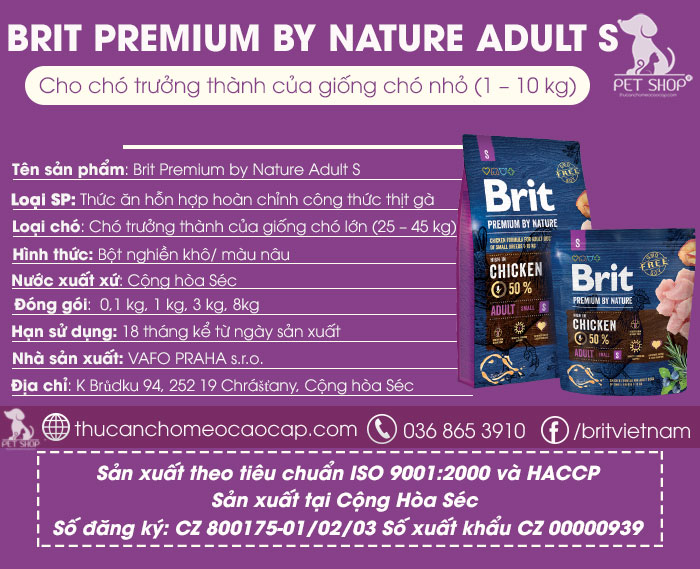 [BRIT VỊ GÀ TƯƠI 1KG - 3KG] Thức Ăn Cho Chó Corgi Trưởng Thành