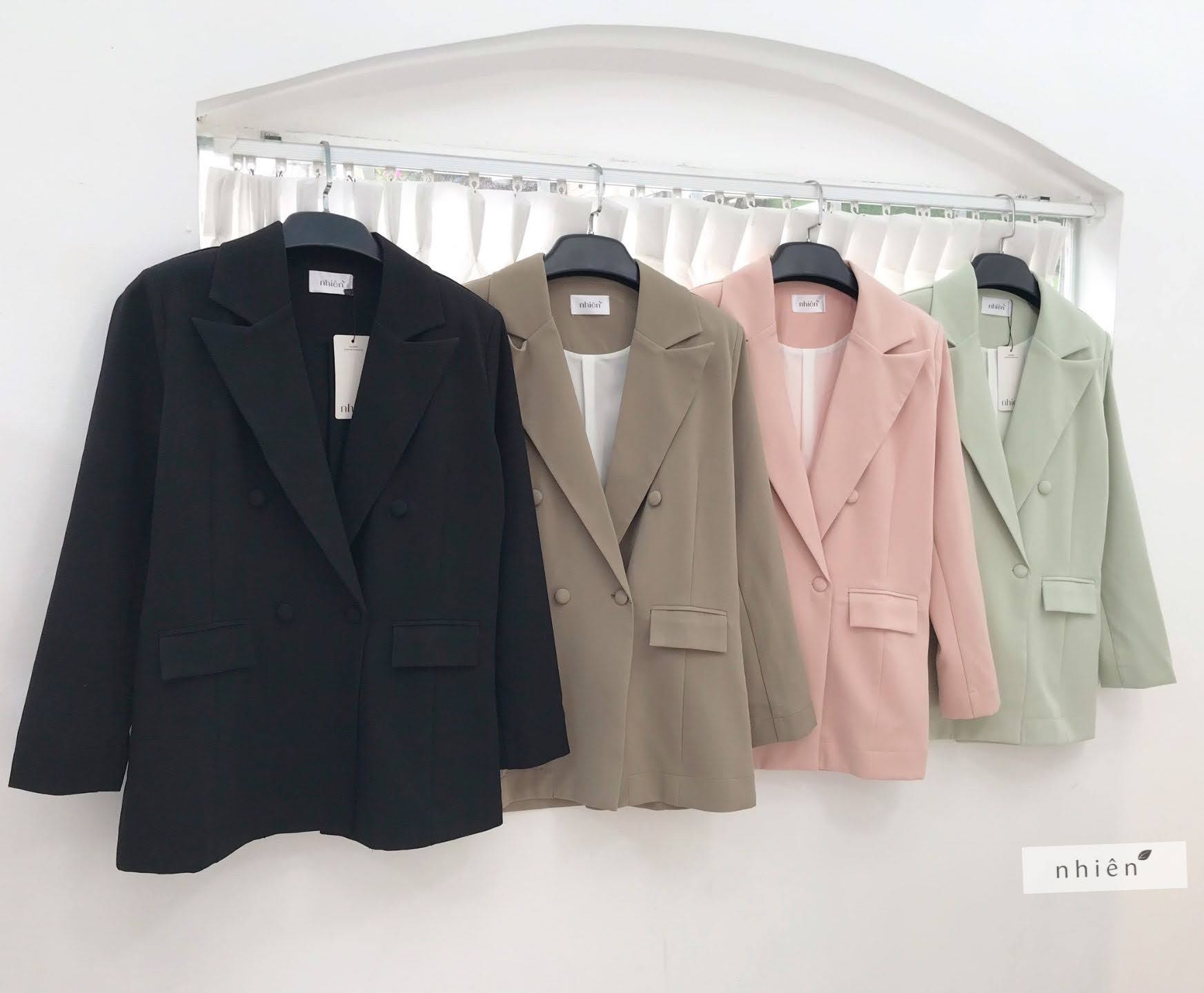 Áo khoác blazer basic phối nút nhiennofficial BK15