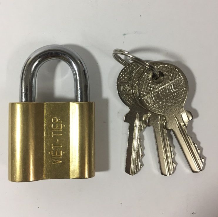 Ổ khóa việt tiệp 01330 đồng thau loại 3 phân 30mm chuyên khỏa tủ, khóa phòng