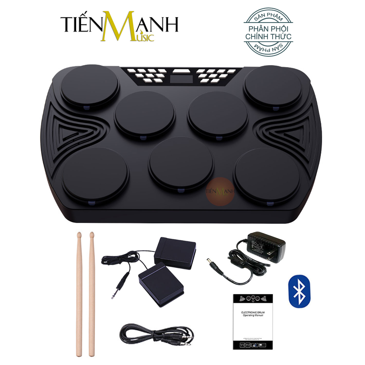 Electronic drum set konix ED01 7 face ultra-portable 7-pad electronic digital drum kit ED1
