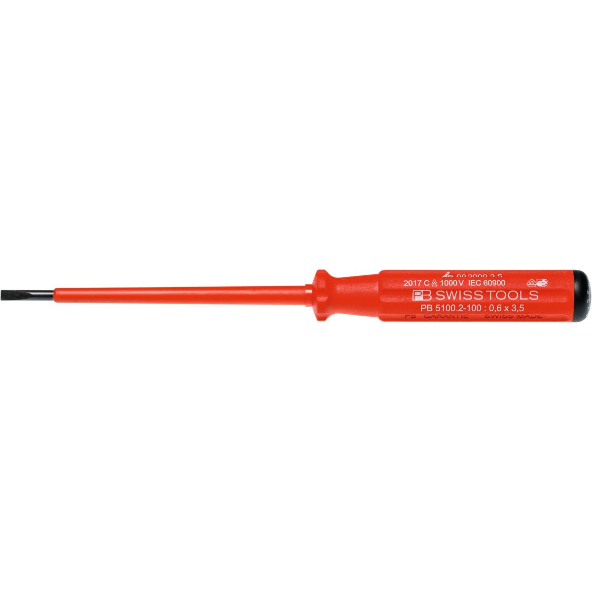 Tuốc-nơ-vít dẹp cách điện 1000v pb swiss tools pb 5100.4-125