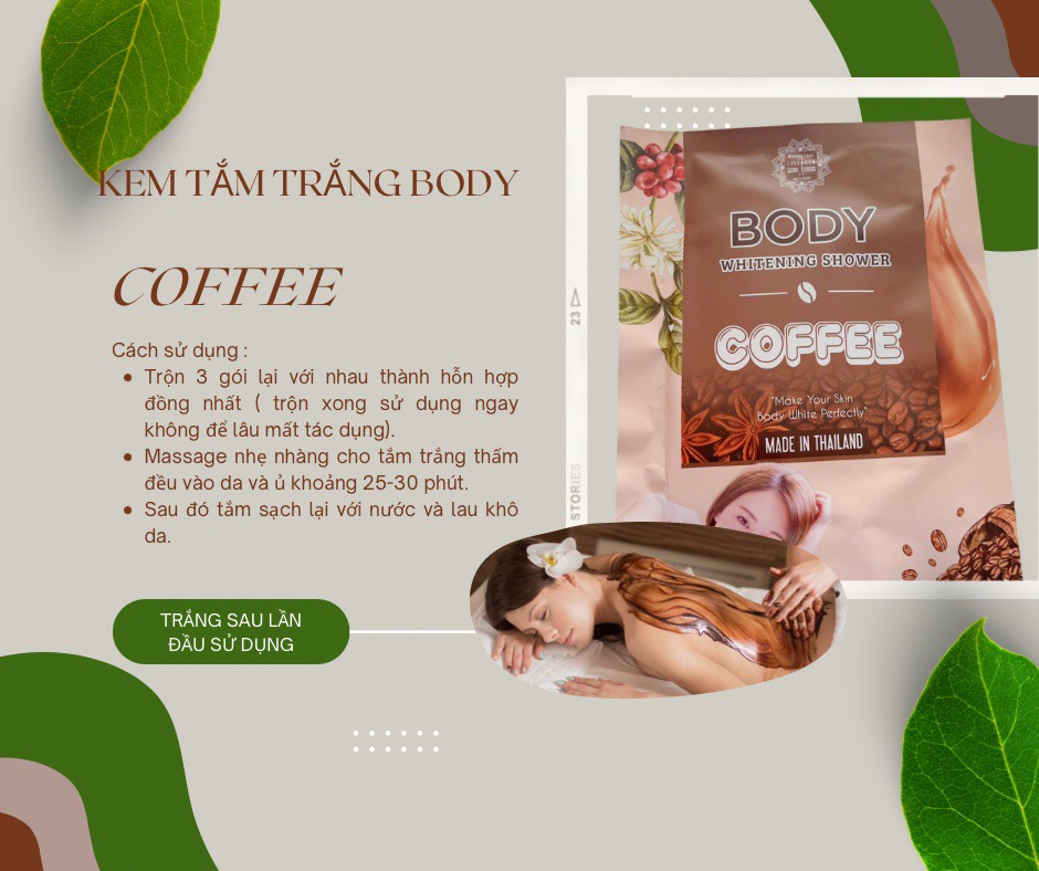 tắm trắng body collagen cà phê Thái Lan (chuẩn hàng)