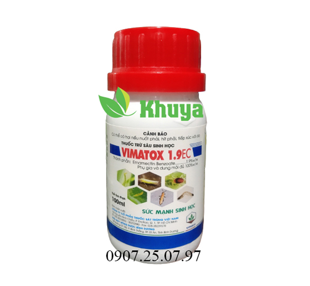 Thuốc trừ sâu sinh học vimatox 1.9ec 100ml sâu - rầy - bọ trĩ và nhện đỏ