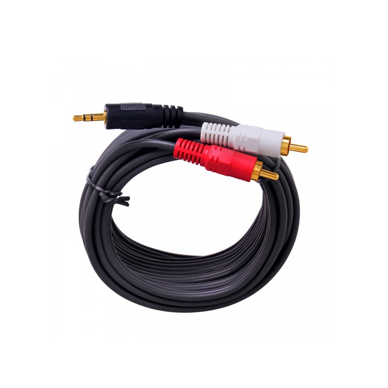 Dây Cáp Audio Rắc 3.5 Ra AV Dtech DT-6213 Dài 5m