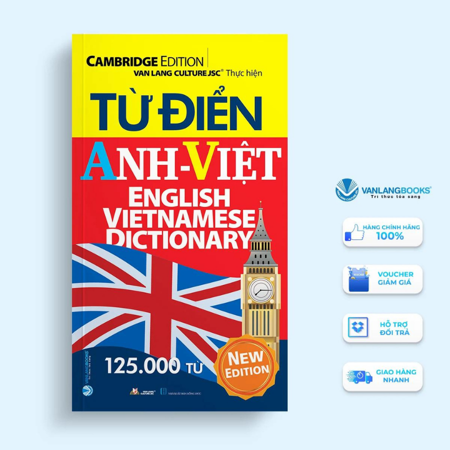 Sách từ điển anh việt 125.000 từ -vanlangbooks