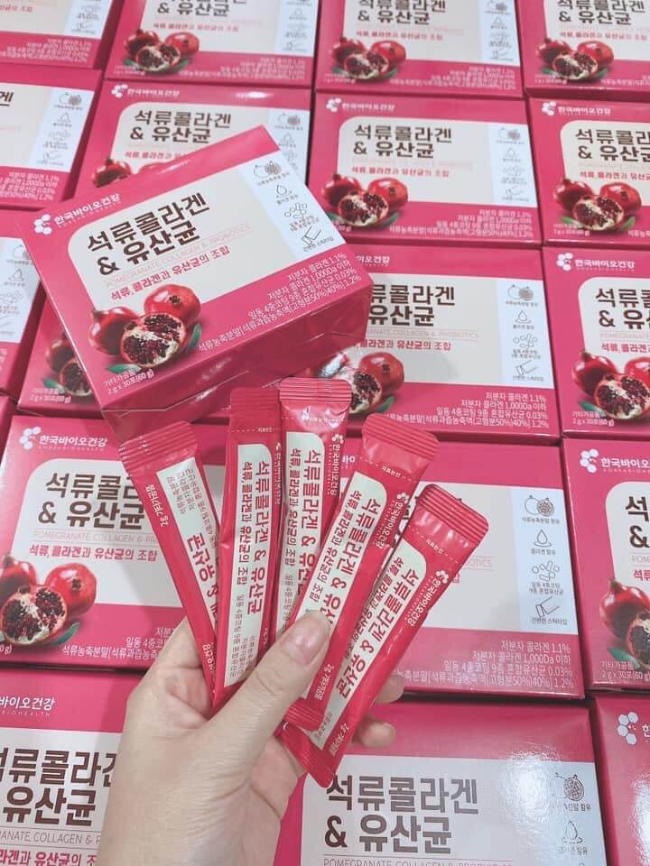 Hộp 30 gói bột lựu collagen Hàn Quốc
