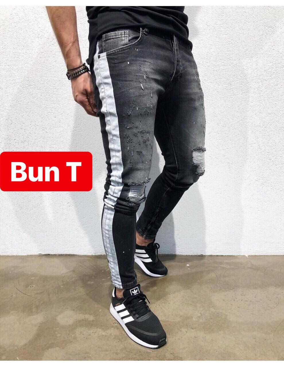 QUẦN BAGGY JEAN NAM CHẤT BÒ XÁM SỌC BẢN TO CHÀNG TRAI TT-1005 TRANGBUN FASHION