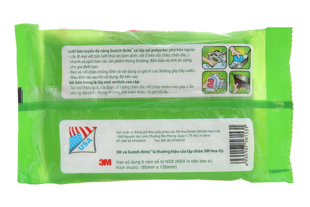 [HCM]Miếng rửa chén mặt lưới 3M Scot ENG115
