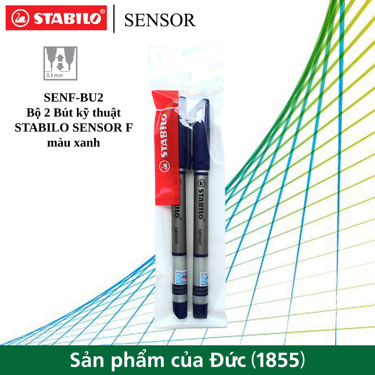 Bộ 2 bút kỹ thuật STABILO SENSOR SENF 0.3mm