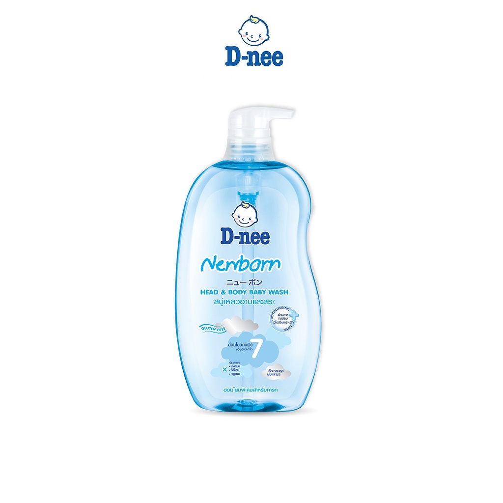[HCM]Sữa tắm gội toàn thân em bé Dnee 800ml Xanh