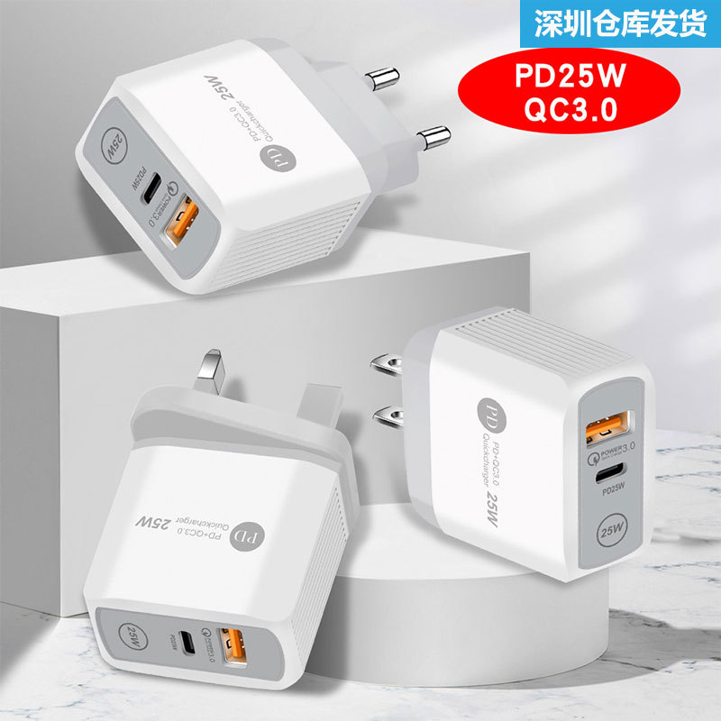 Củ sạc PD Iphone 25W Type C kèm USB QC3.0 Quick Charge cục sạc nhanh Iphone