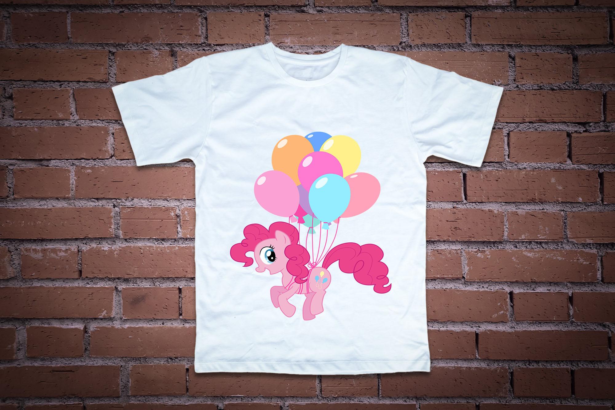 Áo thun in hình pony bong bóng