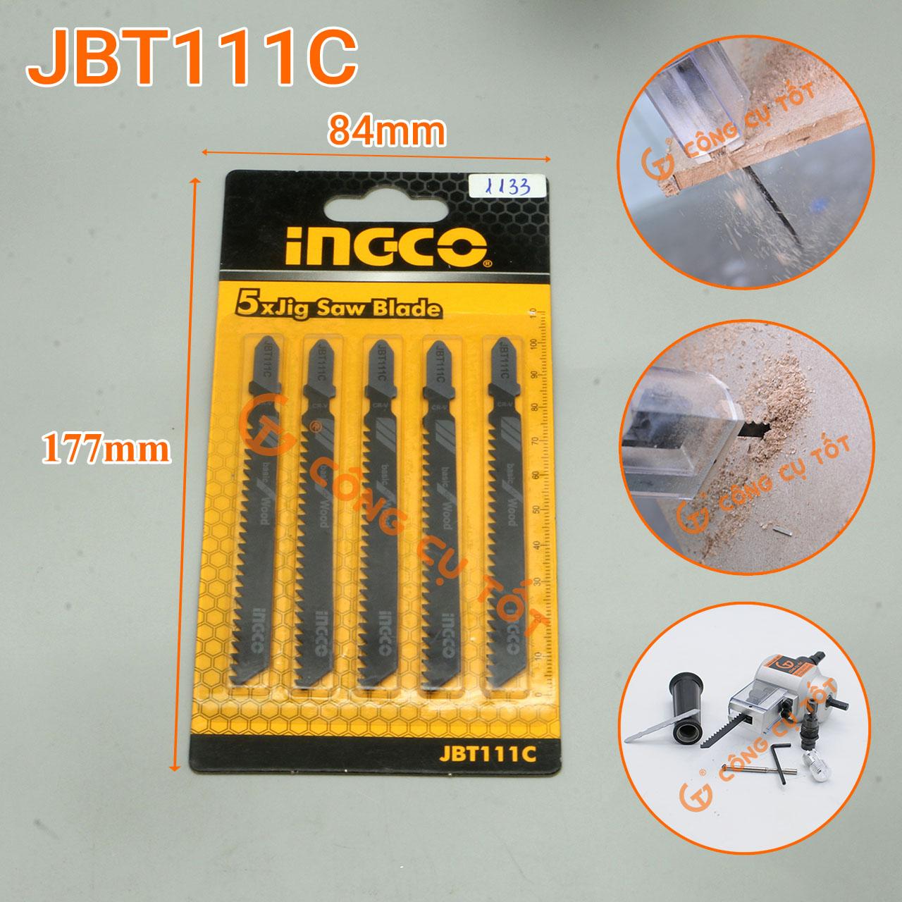 Bộ 5 lưỡi cưa lọng gỗ INGCO JBT111C