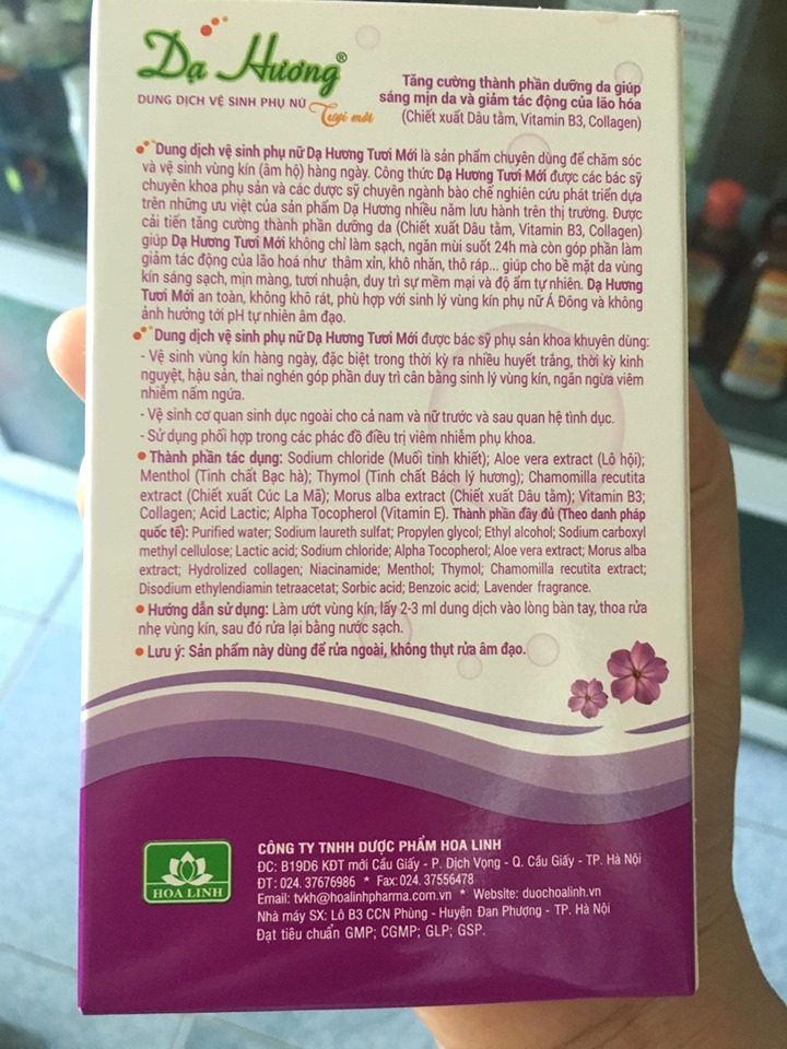 DUNG DỊCH VỆ SINH PHỤ NỮ DẠ HƯƠNG - MÀU TÍM