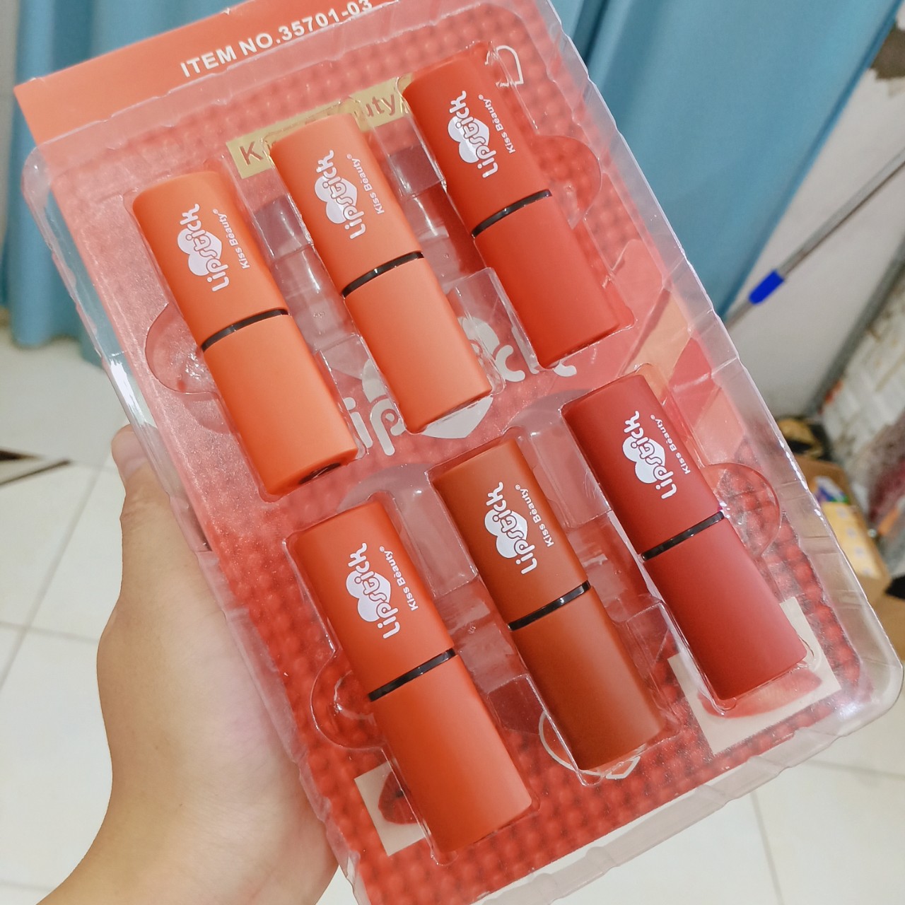 [HCM]Set 6 cây son lì dạng thỏi Kiss Beauty