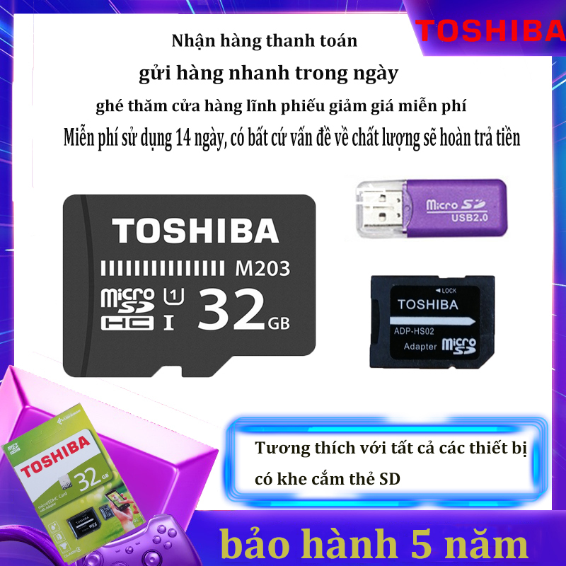 [Giảm giá / triết khấu 12% ] Thẻ nhớ Micro SD XC Toshiba M102 UHS-I U1 32GB 100MB/s (Đen) qùa tặng  kèm Adapter
