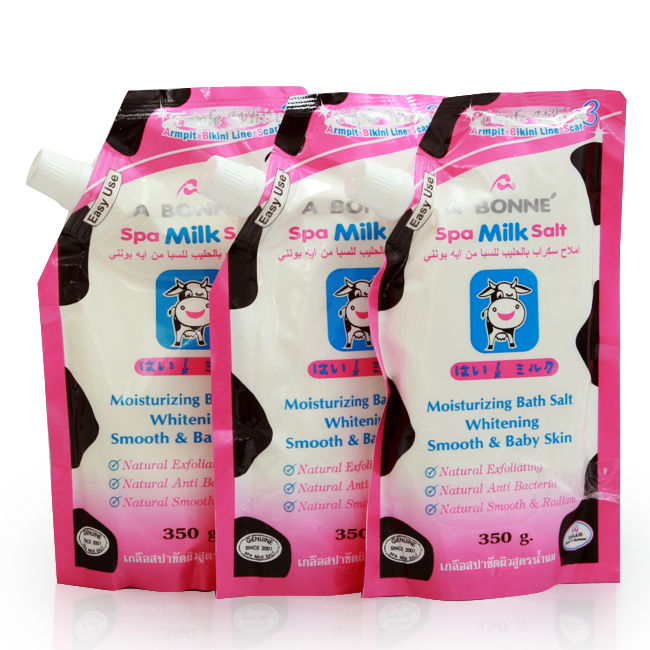 Combo 3 Muối tắm trắng làm trắng da, tẩy tế bào chết từ sữa bò